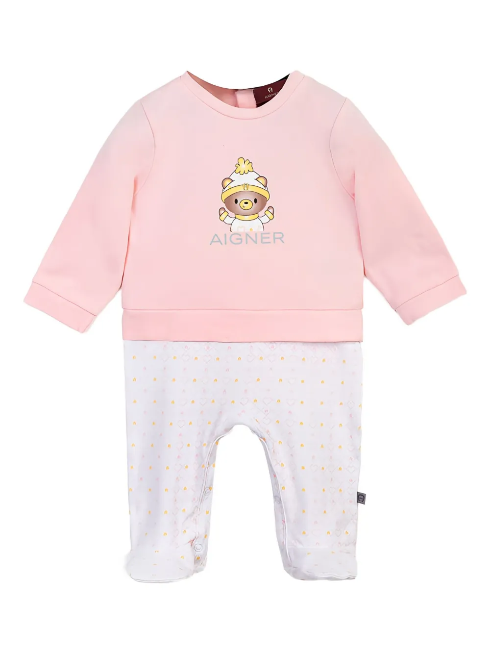Aigner Kids Pyjama met beerprint Roze