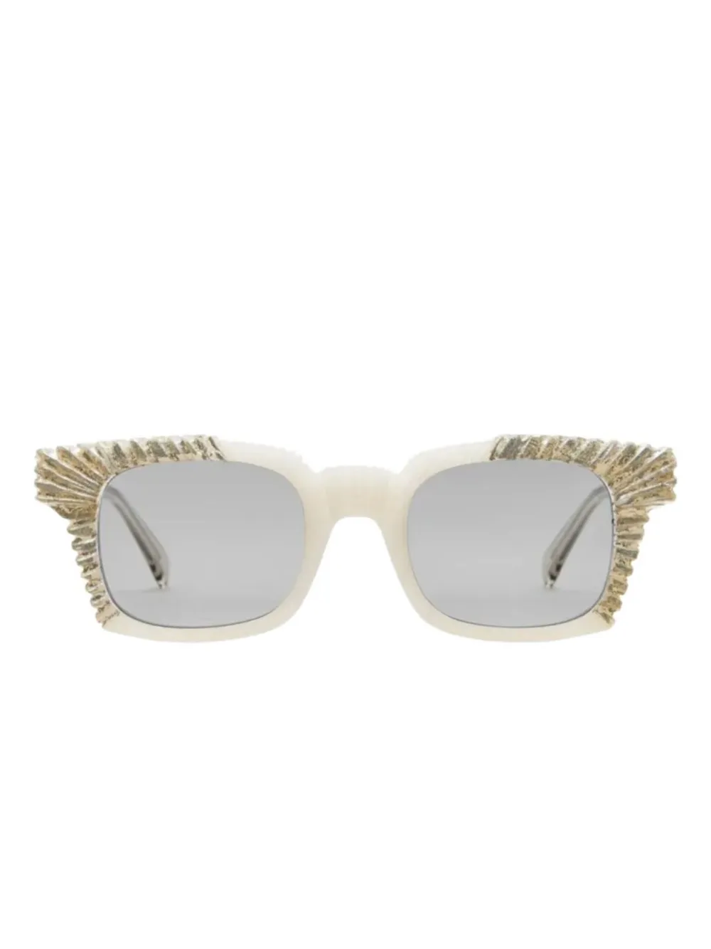 Kuboraum square-frame glasses | Neutrals | Image 1
