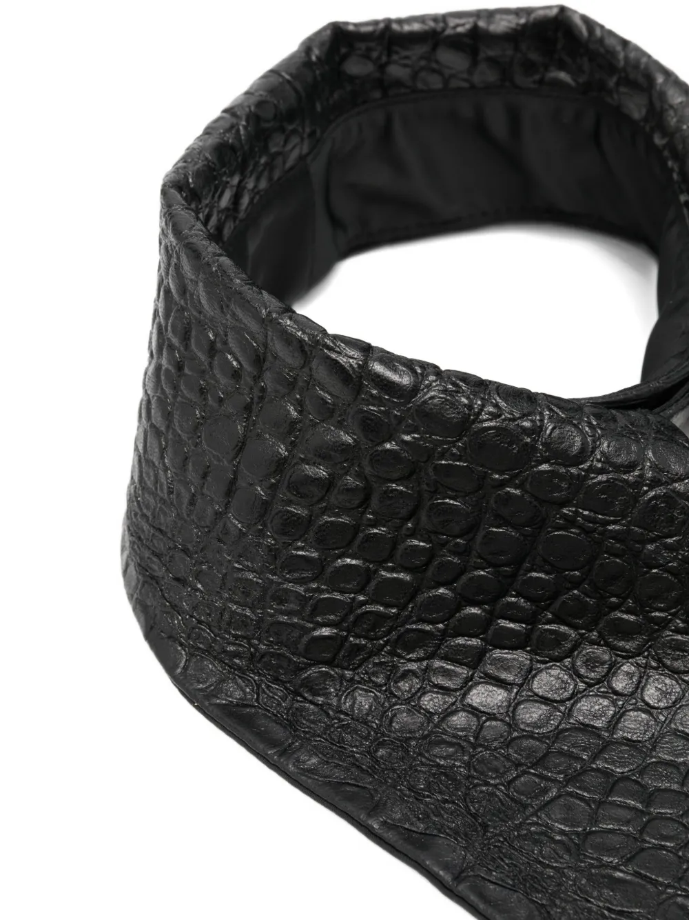 Mitiliane Couture Pointed Leather Tie In Gray