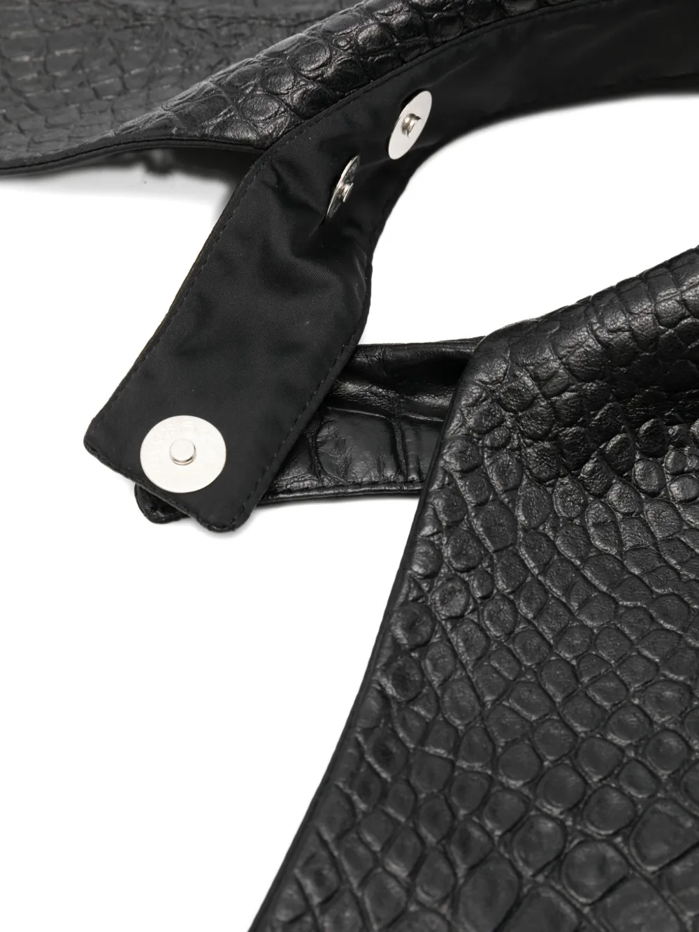 Mitiliane Couture Pointed Leather Tie In Gray
