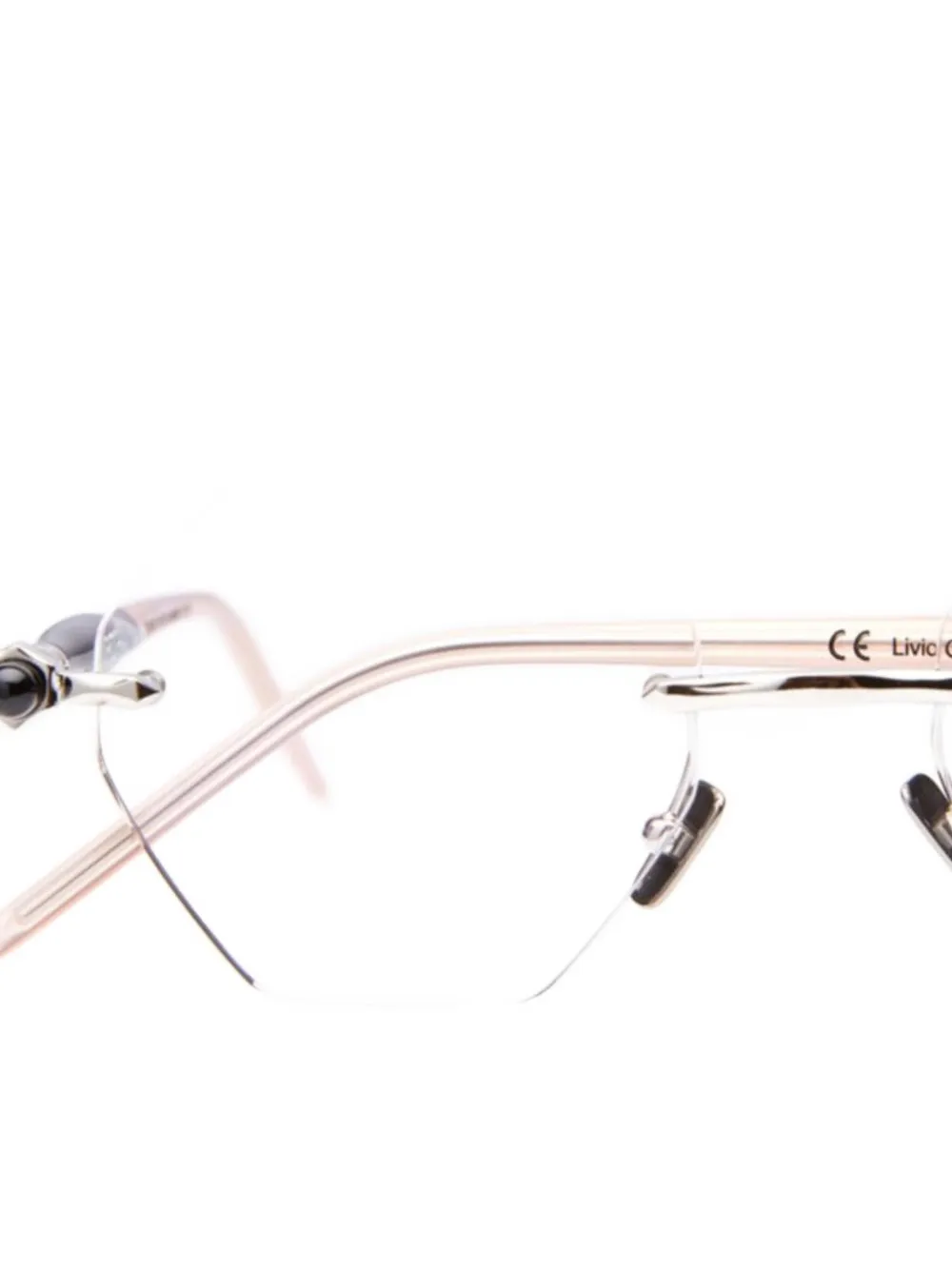 Kuboraum P54 bril met geometrisch montuur Zilver