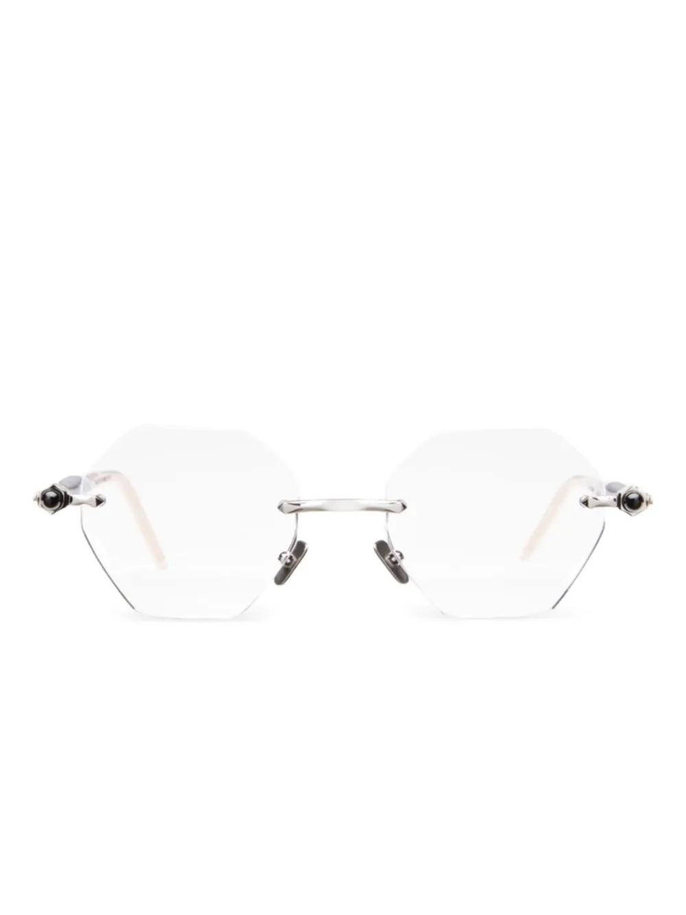Kuboraum P54 geometric-frame glasses | Silver | Image 1