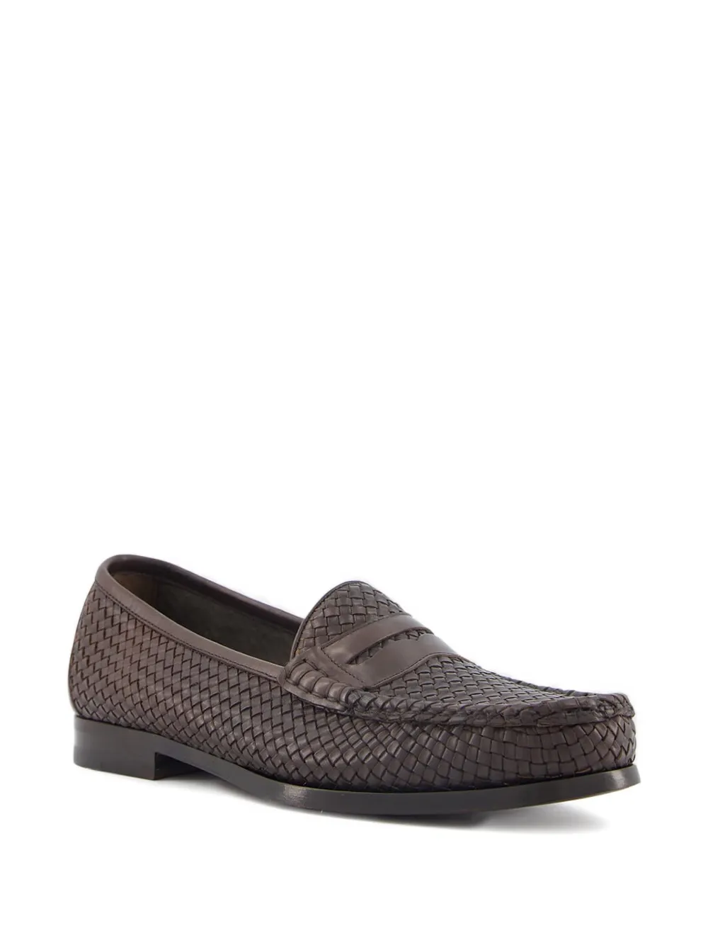 TOM FORD Geweven loafers - Bruin
