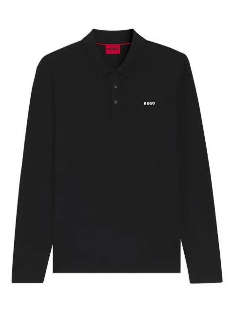 HUGO long-sleeved logo polo shirt