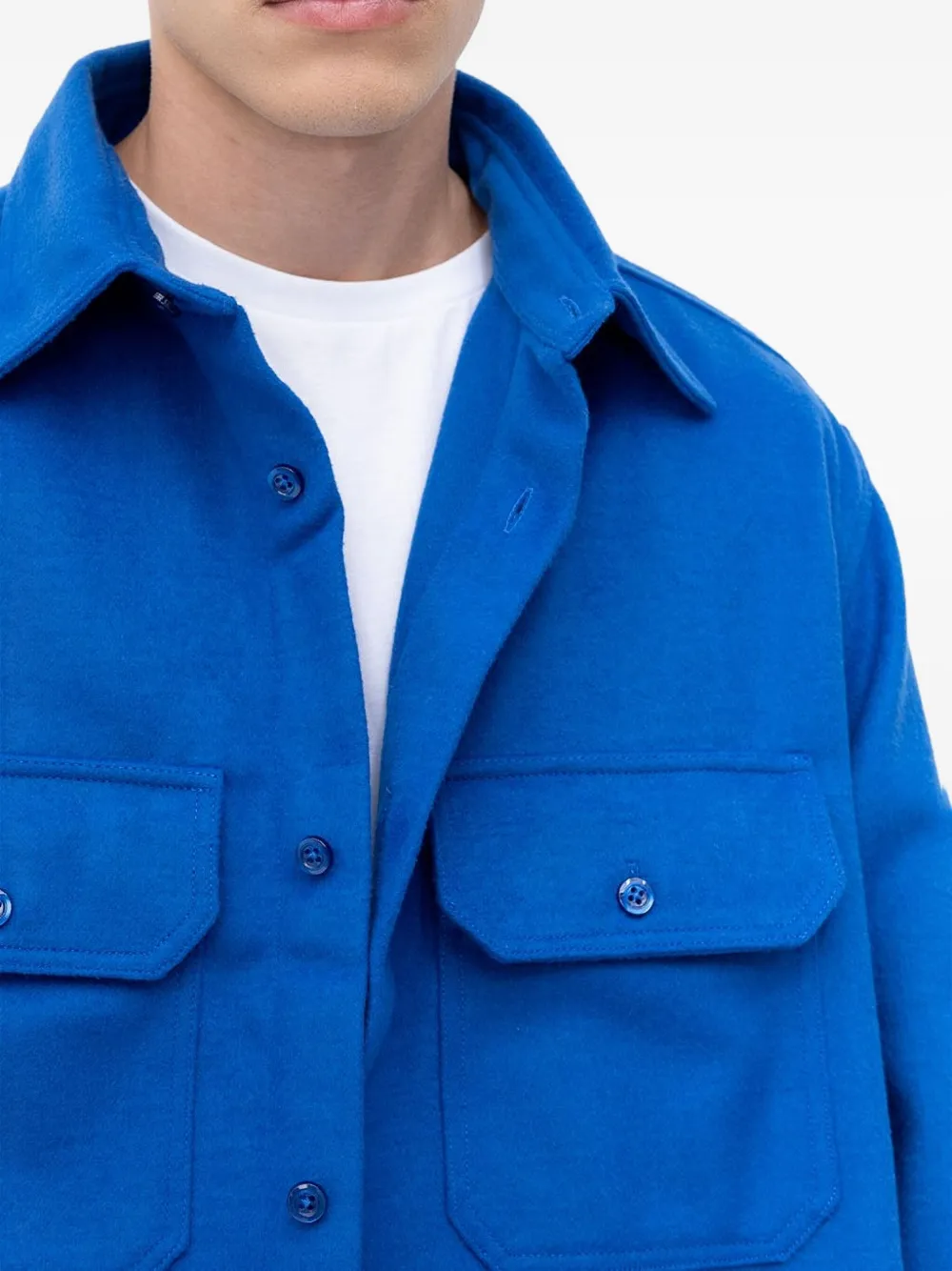 HUGO Shirtjack met ver\laagde schouders Blauw