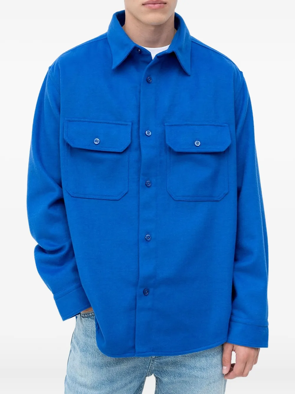 HUGO sobrecamisa con hombros caídos | azul | Image 1