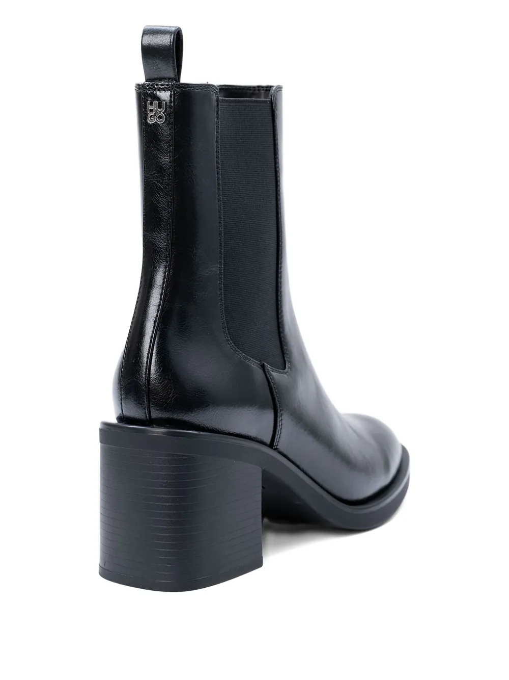 Hugo Boss Block-heel Chelsea Boots In Black