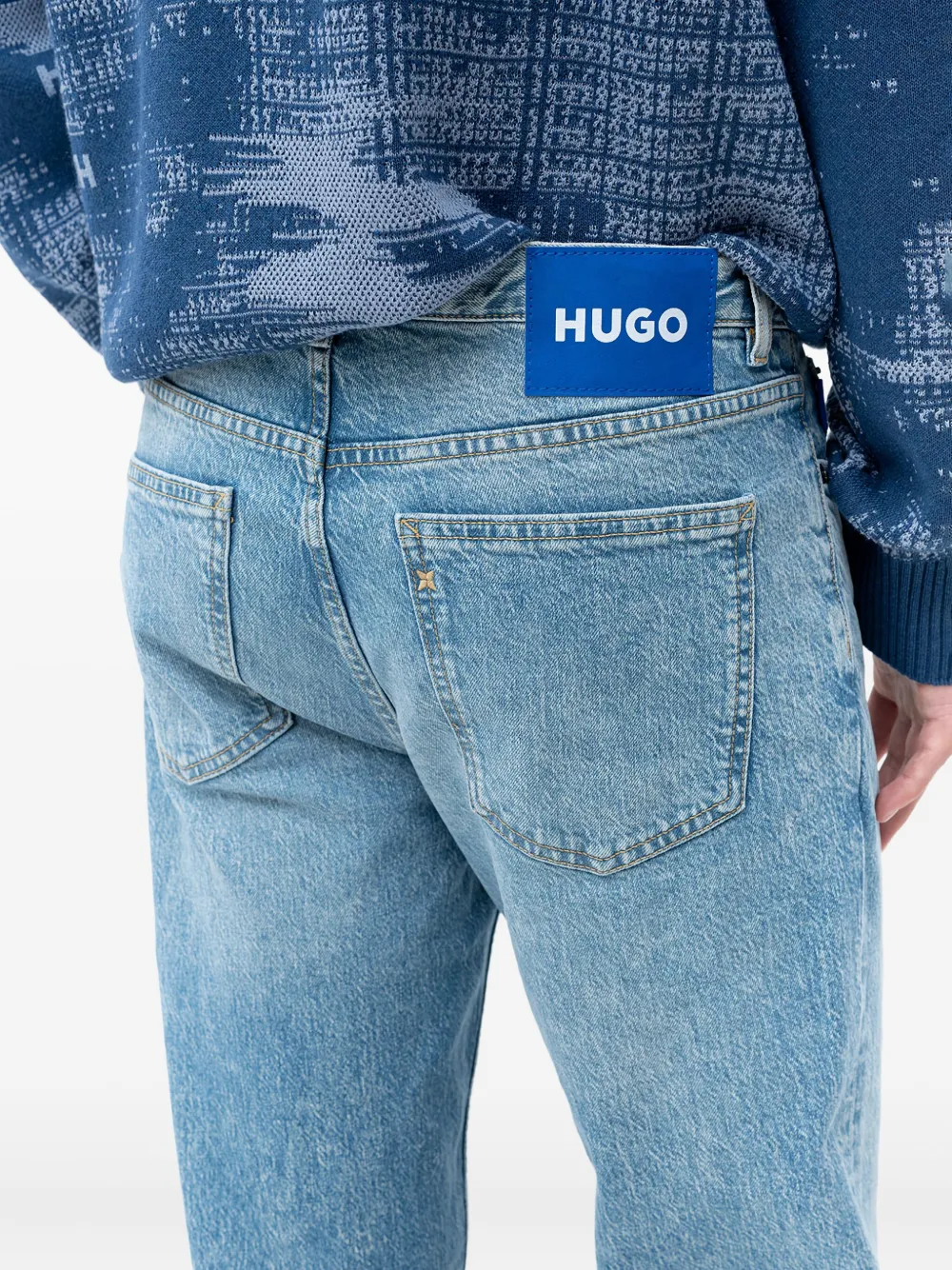 HUGO Jeans met effect Blauw