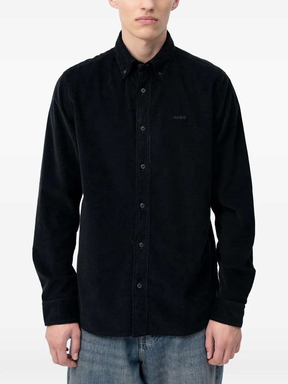 HUGO 로고 디테일 셔츠 | Image 2