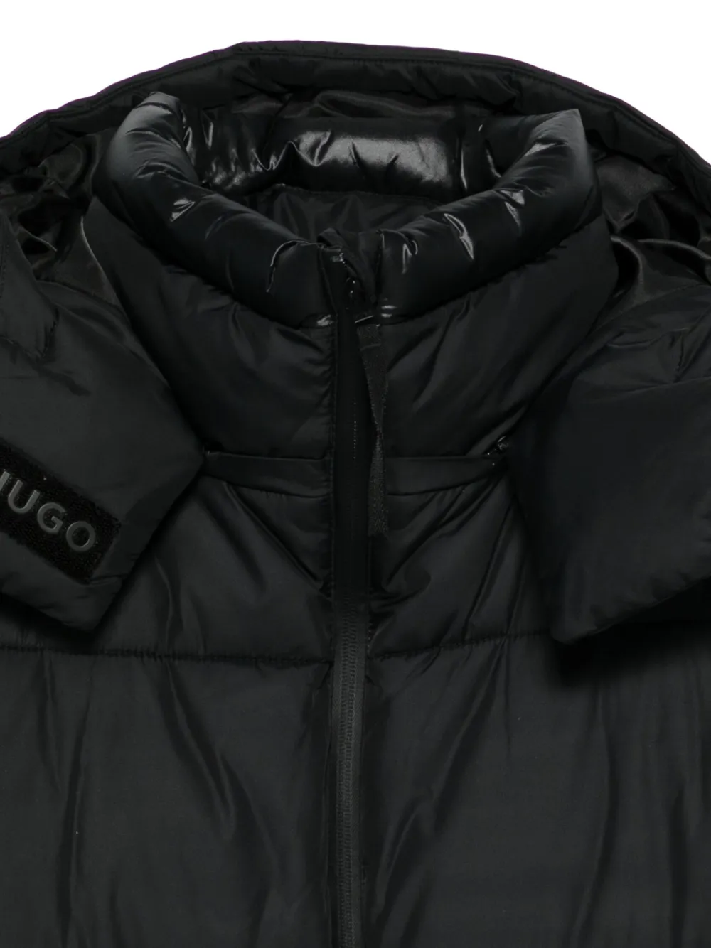 HUGO Gewatteerde jas Zwart