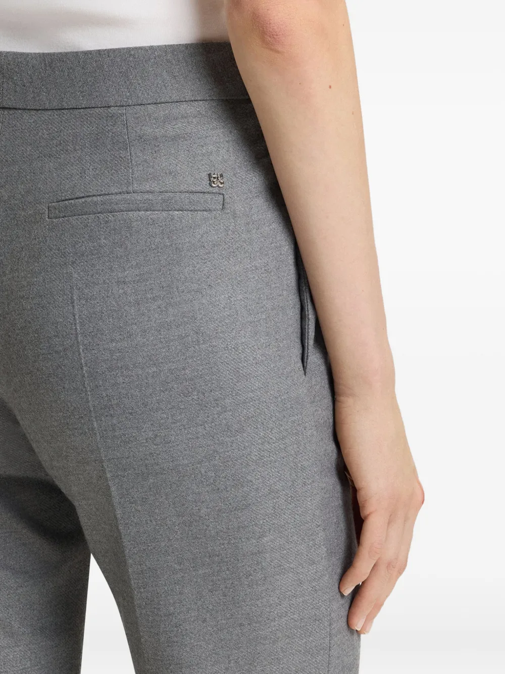 Hugo Boss Concealed-closure Trousers In Animal Print