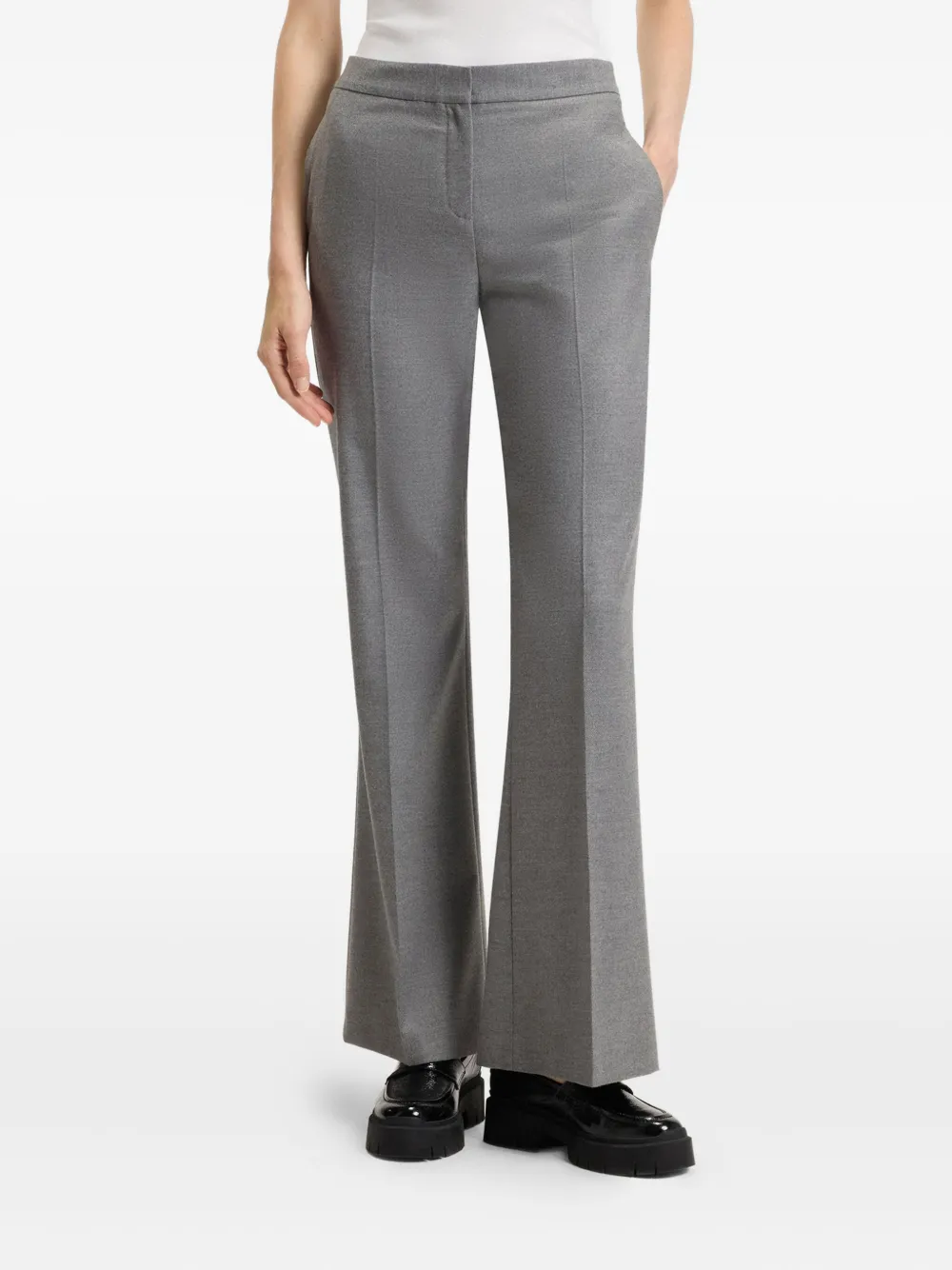 Hugo Boss Concealed-closure Trousers In Animal Print