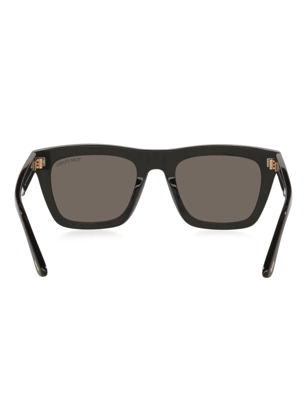 TOM FORD Leilo zonnebril met rechthoekig montuur en metalen detail Zwart