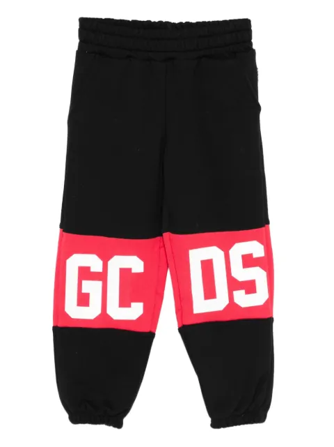 Gcds Kids logo-print colour-block trousers