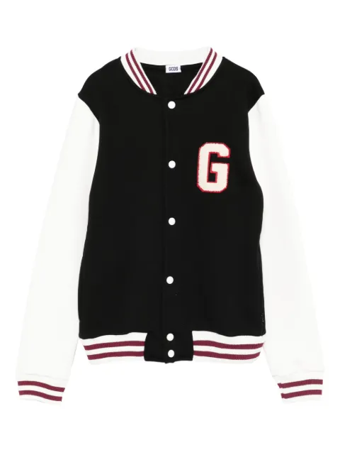 Gcds Kids buttoned logo-appliqué jacket