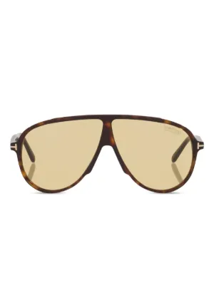 Moncler Eyewear パイロットフレーム サングラス | ブラウン | FARFETCH JP