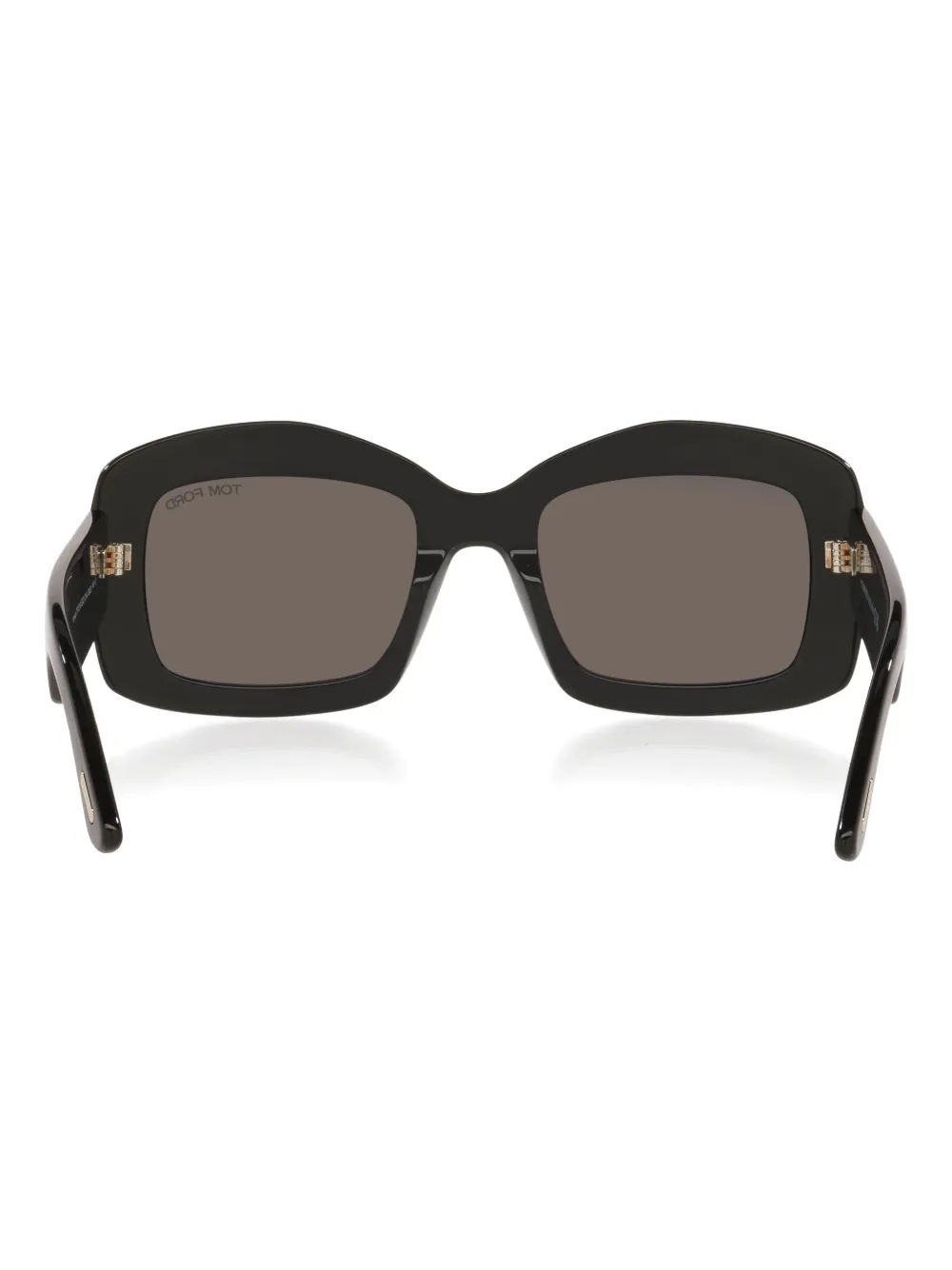 Tom Ford Womens Black Tr001992 Venetia Rectangle-frame Acetate Sunglasses In Black