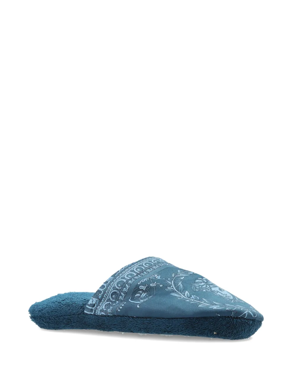 Versace Slippers met barokprint Blauw