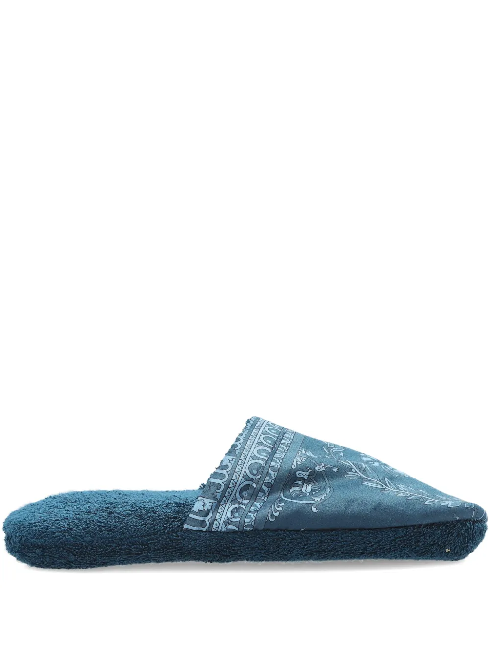 Versace Slippers met barokprint Blauw