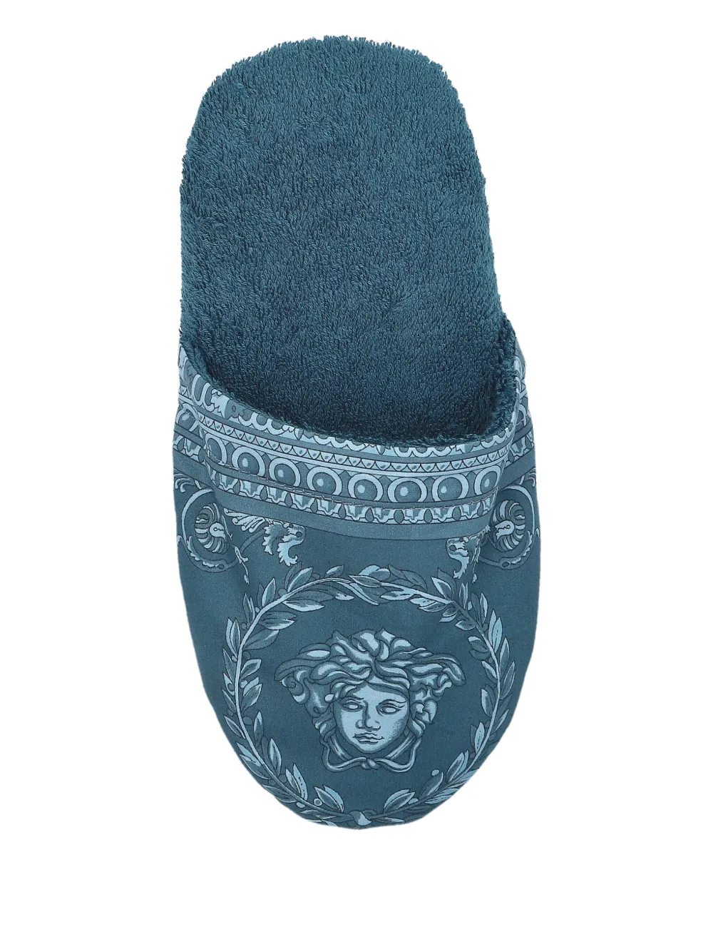 Versace Slippers met barokprint Blauw
