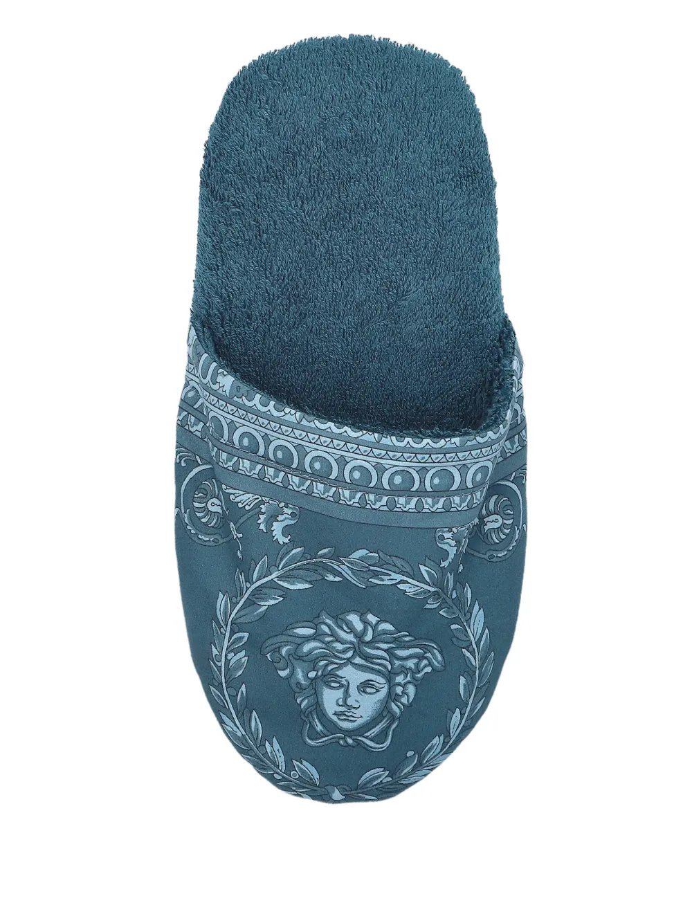  Versace Baroque-print Slippers - Blue 