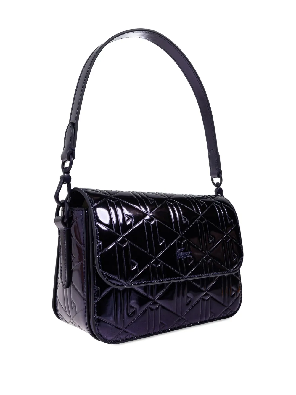Lacoste Geometric-pattern Shoulder Bag In Purple