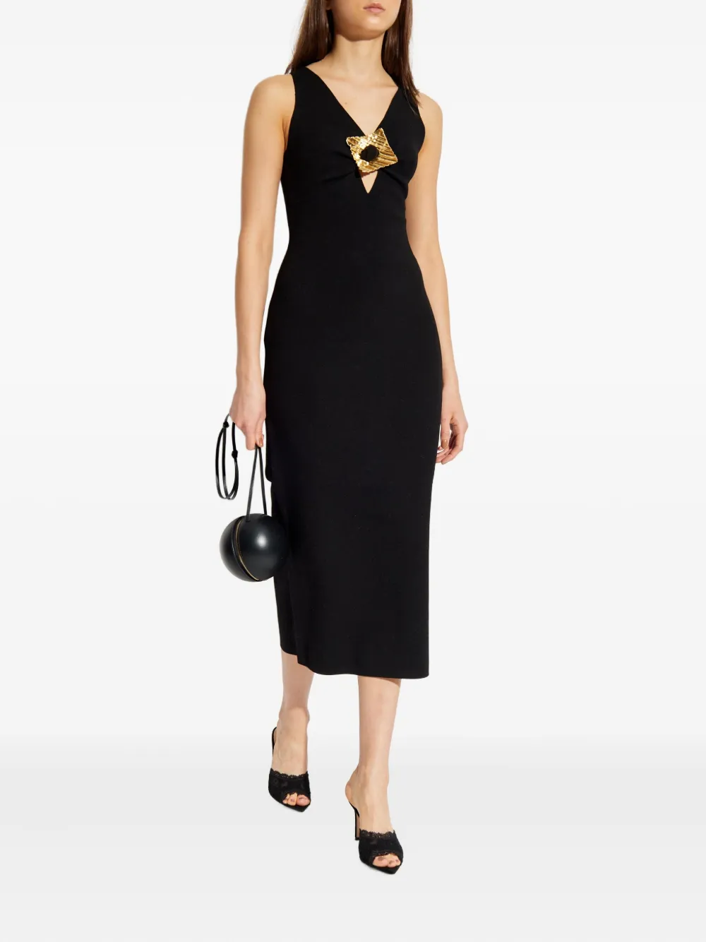 Cult Gaia Marla Sleeveless Midi Dress In Black