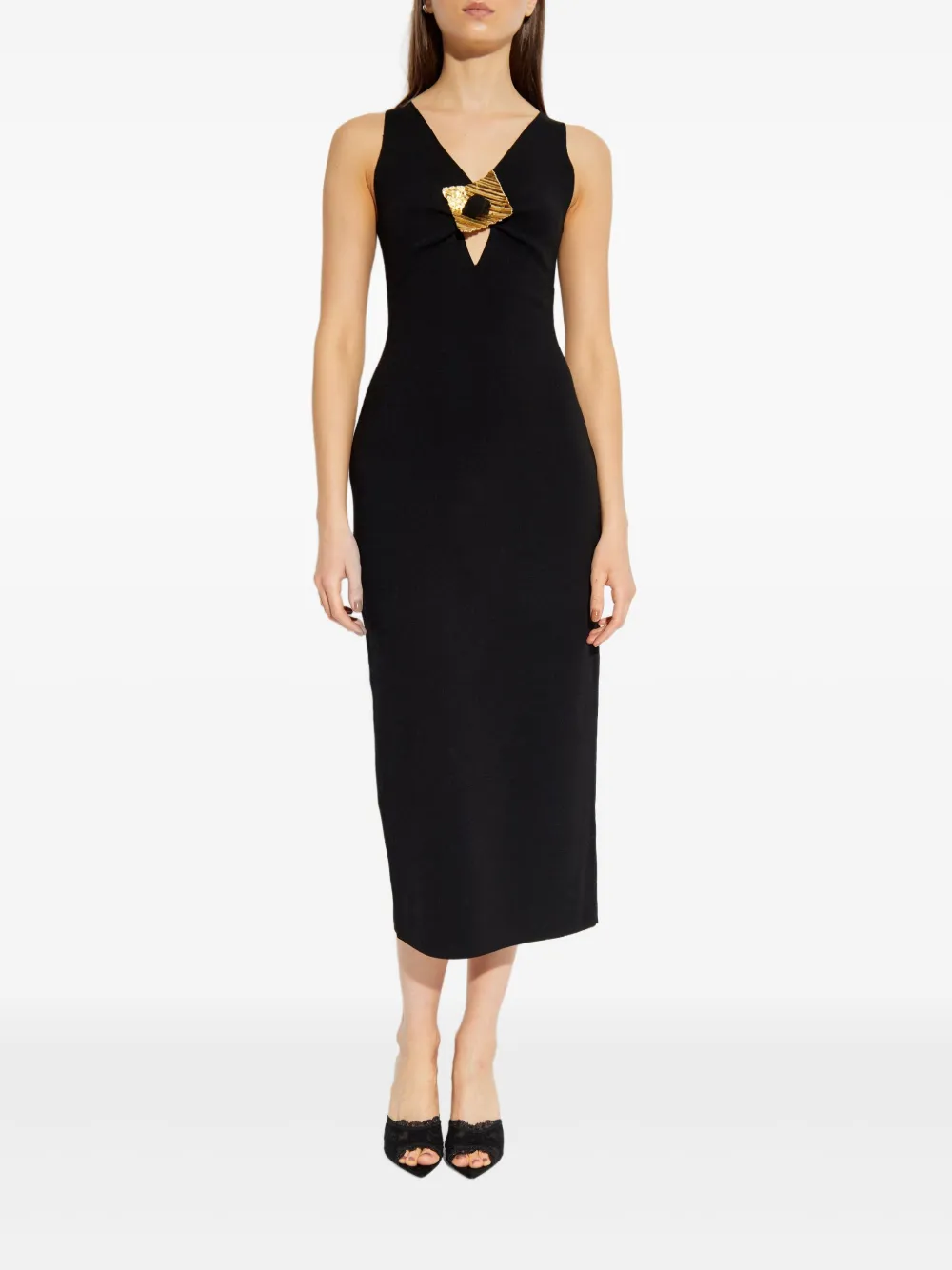 Cult Gaia Marla mouwloze midi-jurk - Zwart