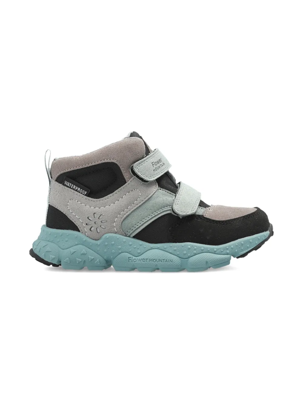 FLOWER MOUNTAIN KIDS touch-strap sneakers - Zwart