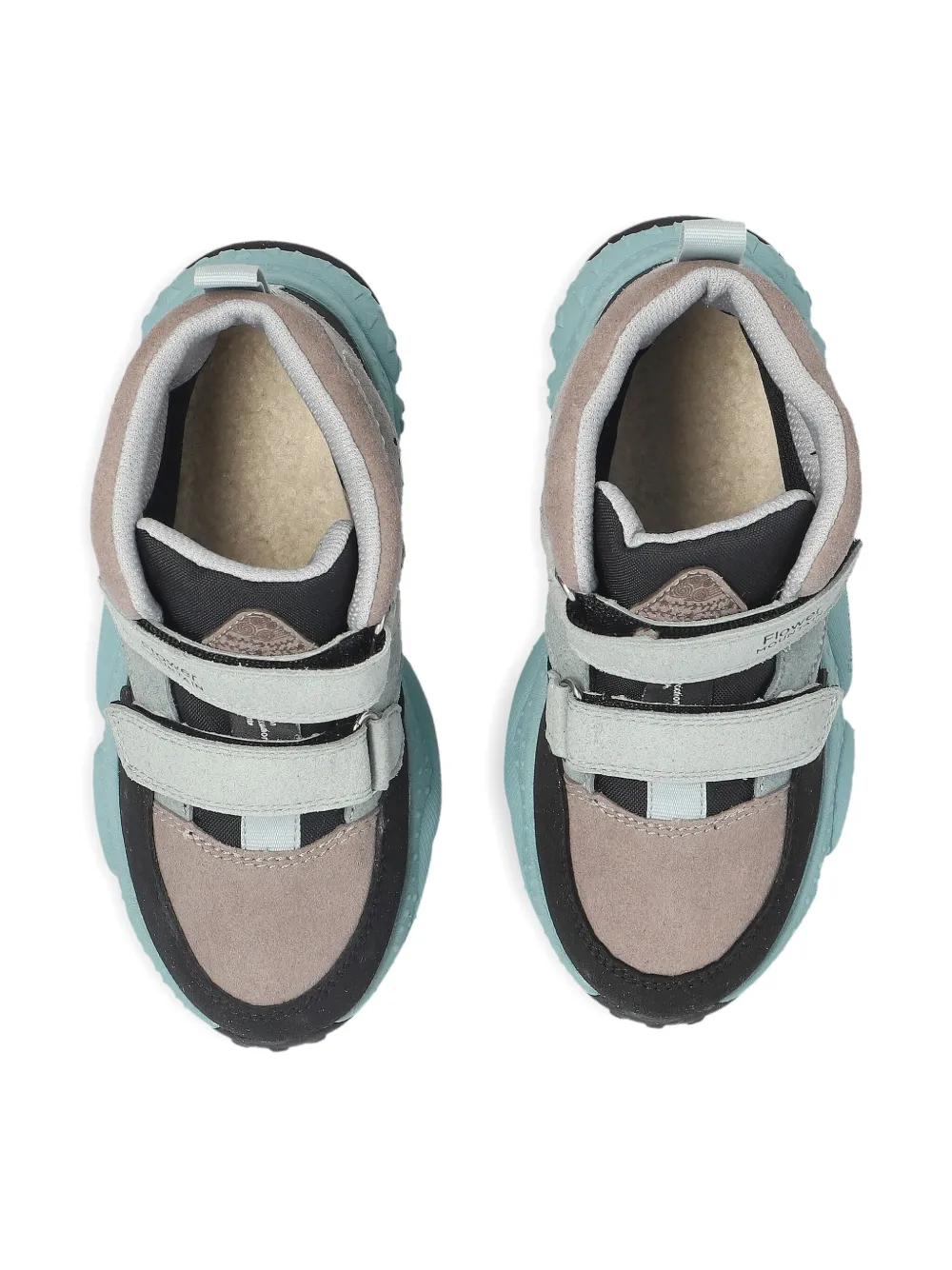 FLOWER MOUNTAIN KIDS touch-strap sneakers Zwart