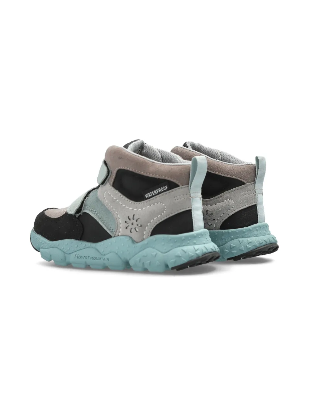 FLOWER MOUNTAIN KIDS touch-strap sneakers Zwart