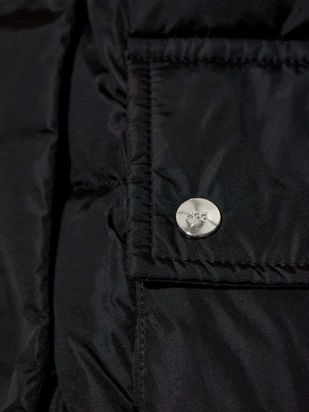 Add Hooded Puffer Jacket In Black