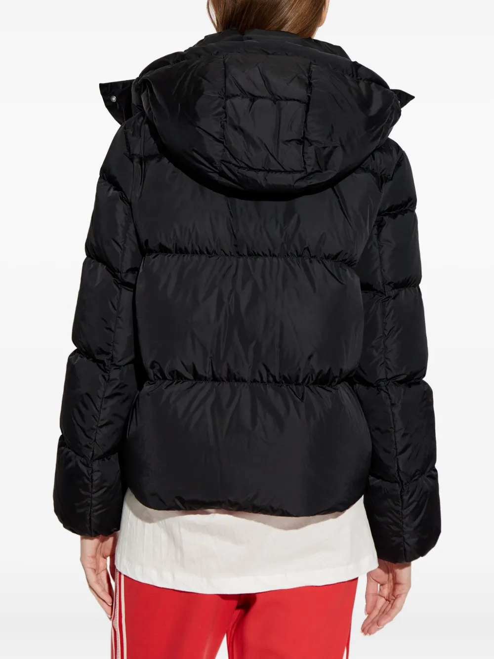 Add Hooded Puffer Jacket In Black
