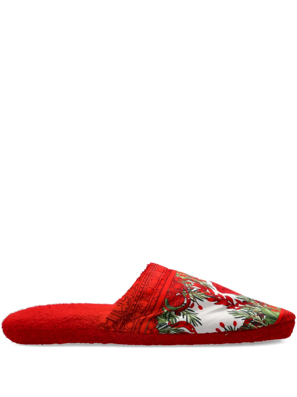 Versace Slippers met barokprint Rood
