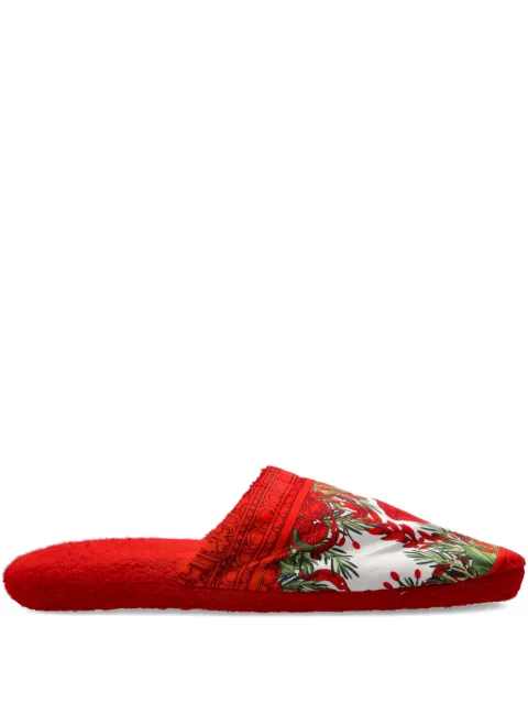 Versace baroque-print slippers