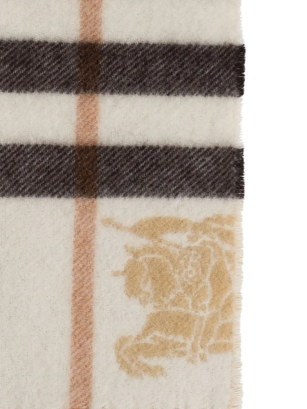 Burberry check-pattern fringed-hem scarf | Men | Image 2