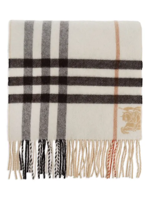 Burberry check-pattern fringed-hem scarf