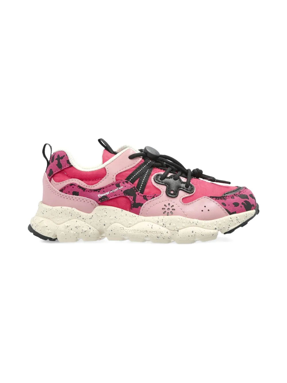 FLOWER MOUNTAIN KIDS lace-up flower-detail sneakers Roze