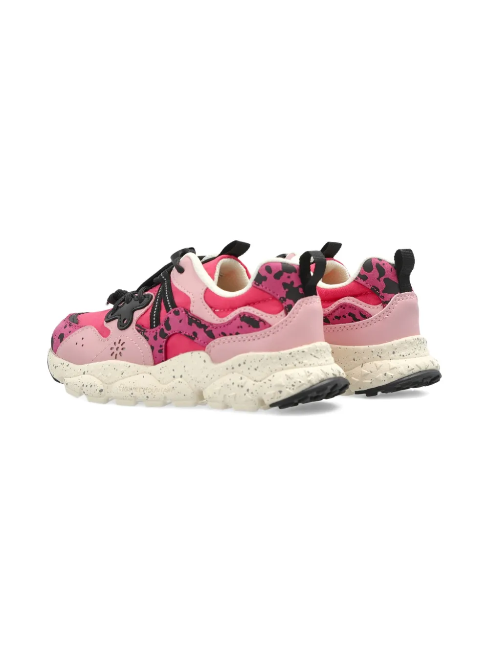 FLOWER MOUNTAIN KIDS lace-up flower-detail sneakers Roze