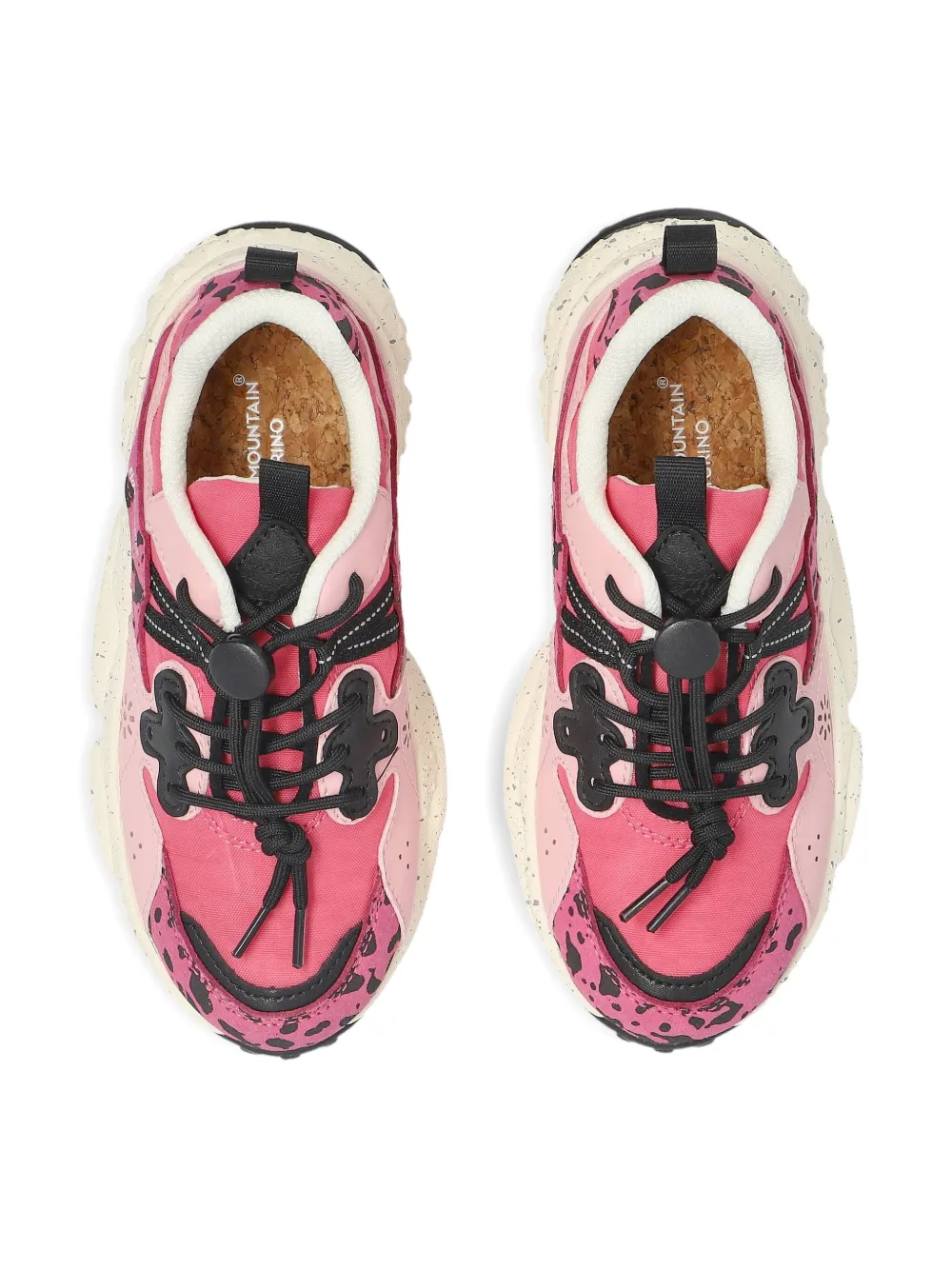 FLOWER MOUNTAIN KIDS lace-up flower-detail sneakers Roze