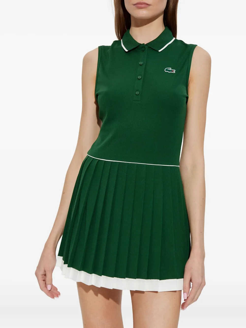 Lacoste Geplooide mini-jurk Groen