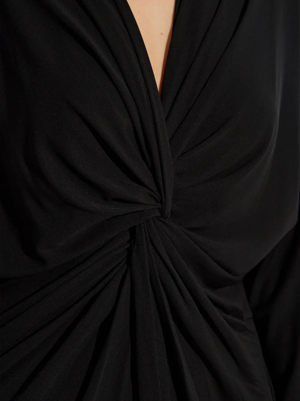 ANINE BING Mathilde midi-jurk met lange mouwen Zwart