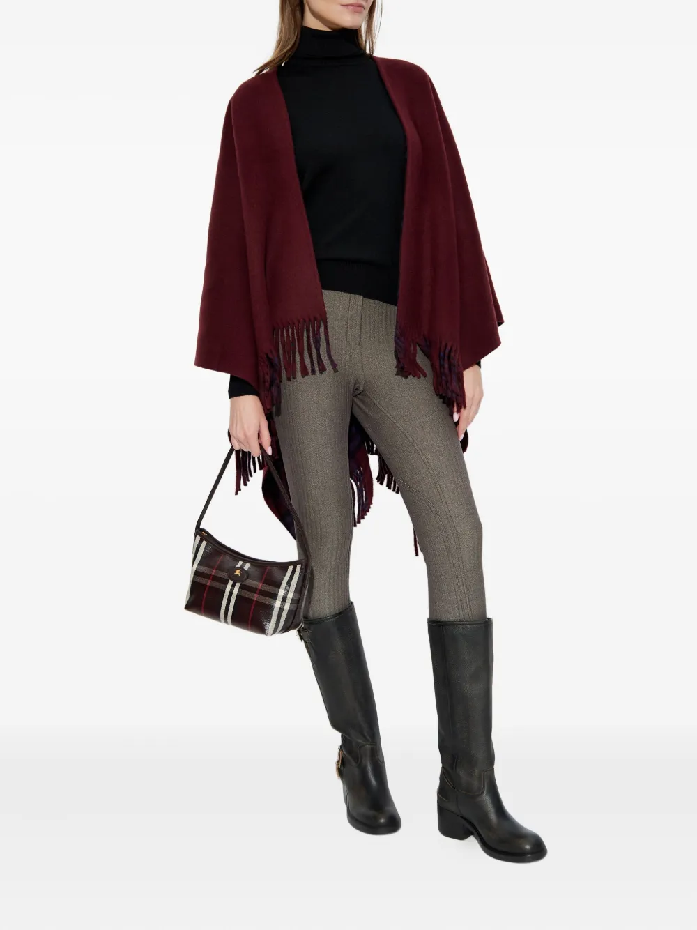 Burberry reversible fringed cape | Capes | Image 2