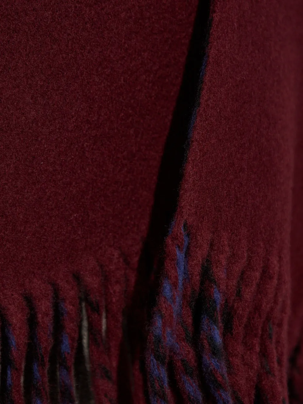 Burberry Omkeerbare cape met franje Rood