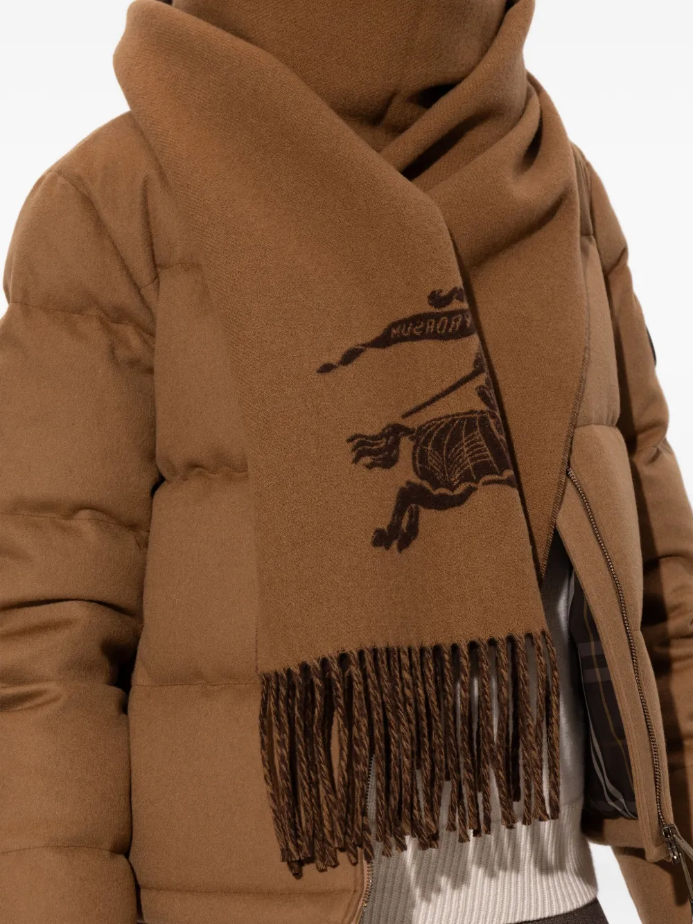Burberry Sjaal met logo Bruin