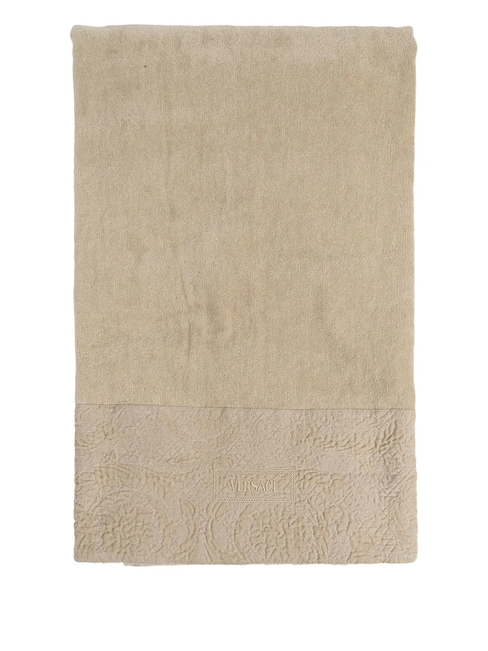 Versace Embossed-logo Bath Towel (set Of Five) In Nude