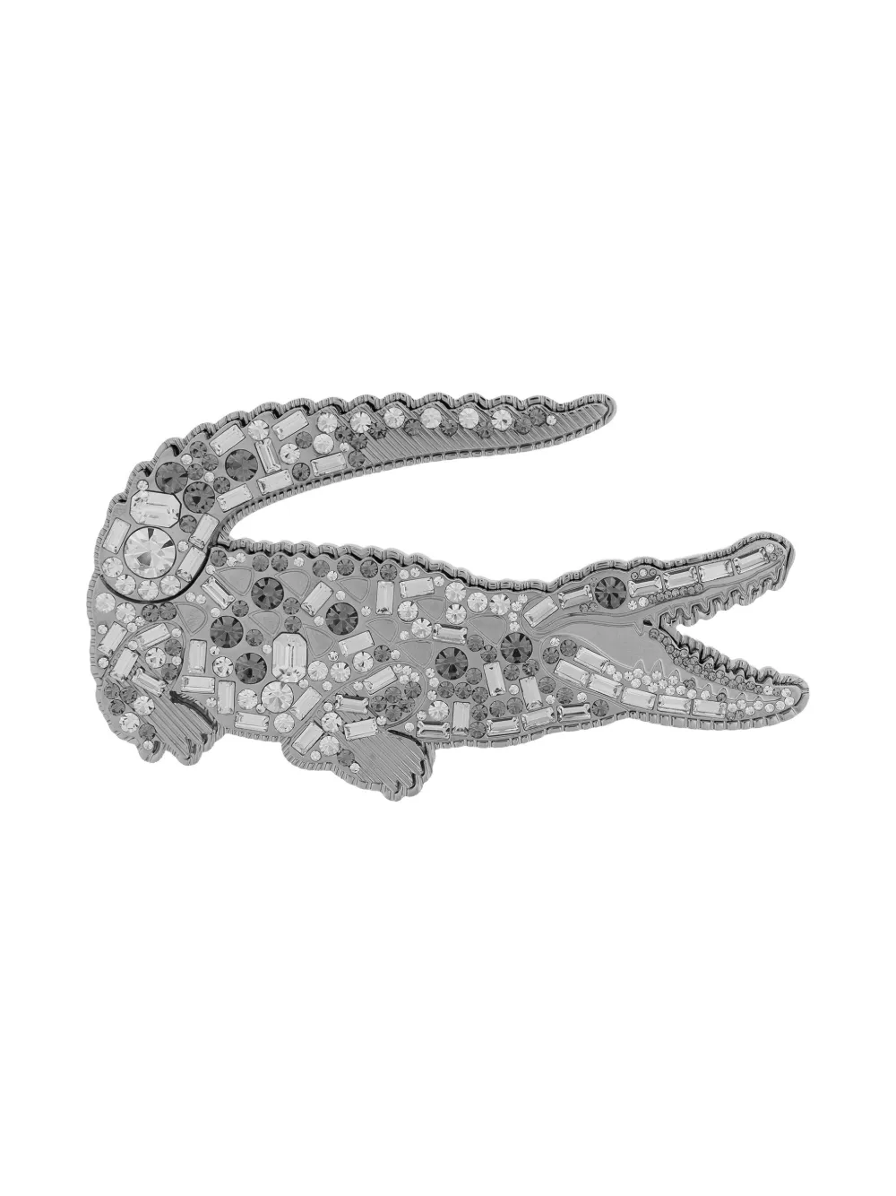 Lacoste Runway crocodile brooch | Silver | Image 1