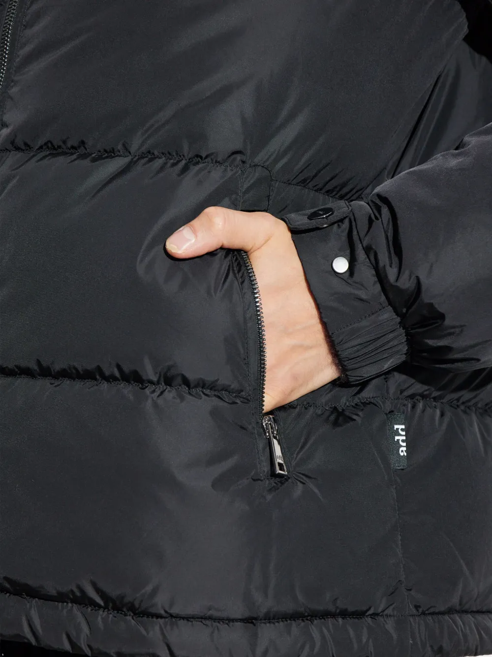 Add Gewatteerd jack met capuchon Zwart