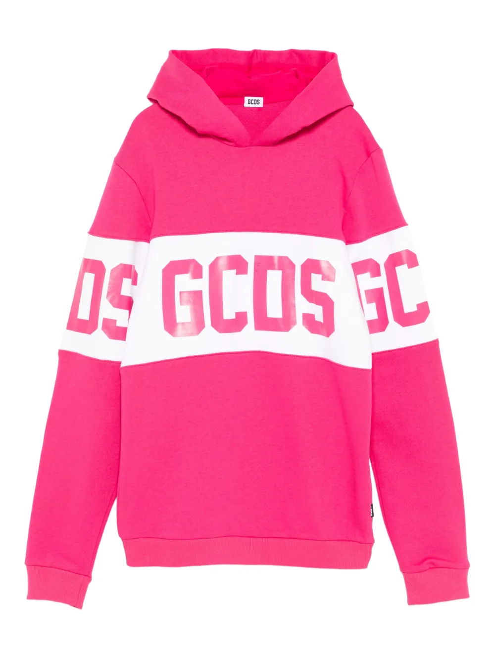 Gcds Kids logo-print hoodie - Rosa