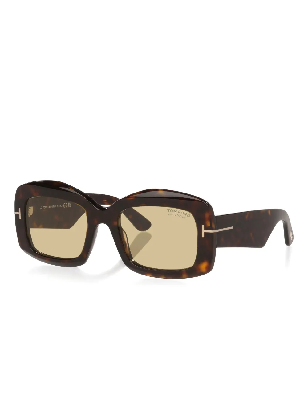 Tom Ford Venetia Metal-detail Sunglasses In Brown